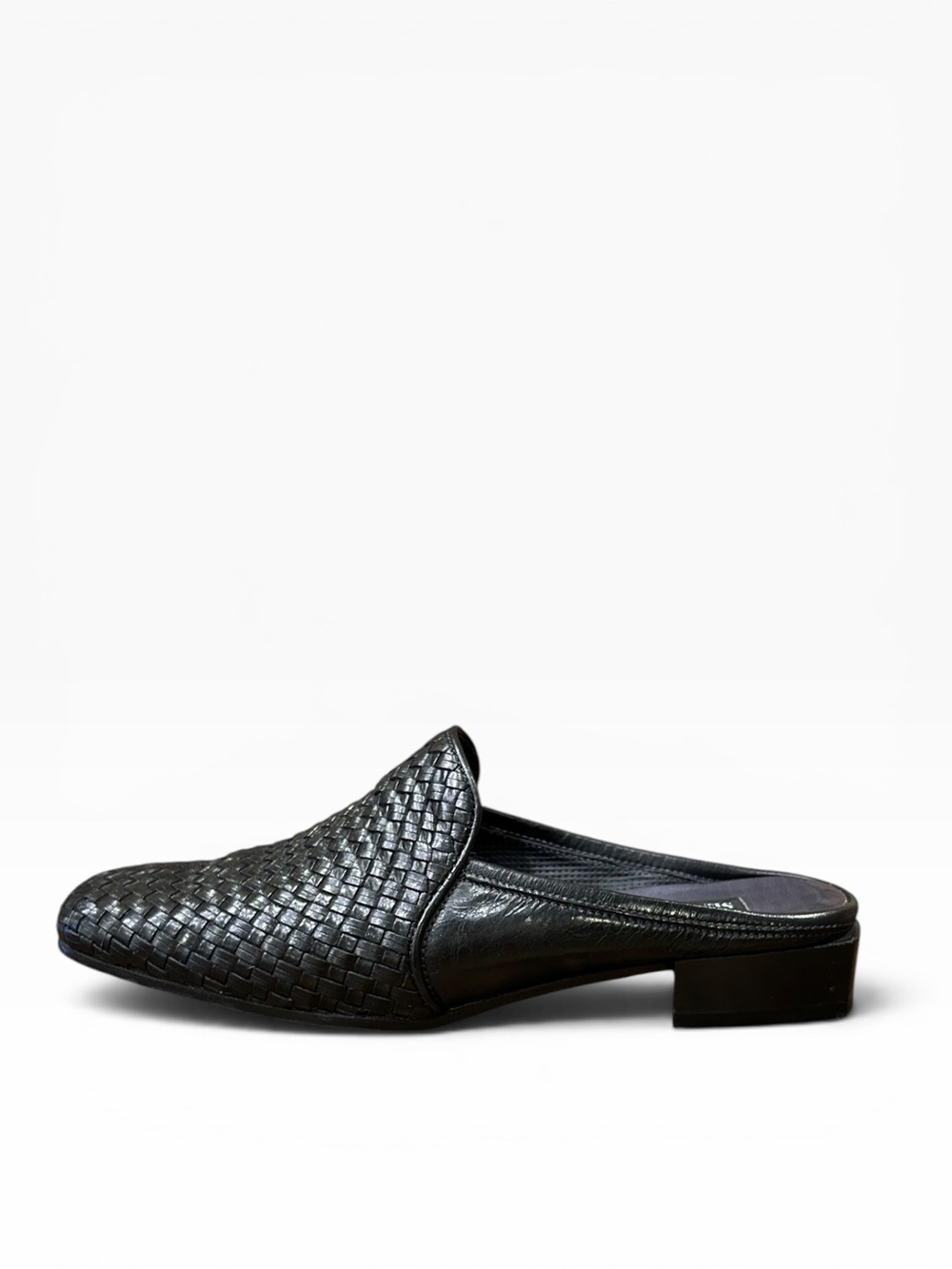 Sesto Meucci Woven Black Leather Mules Women’s Size 7.5 N - Picture 3 of 10